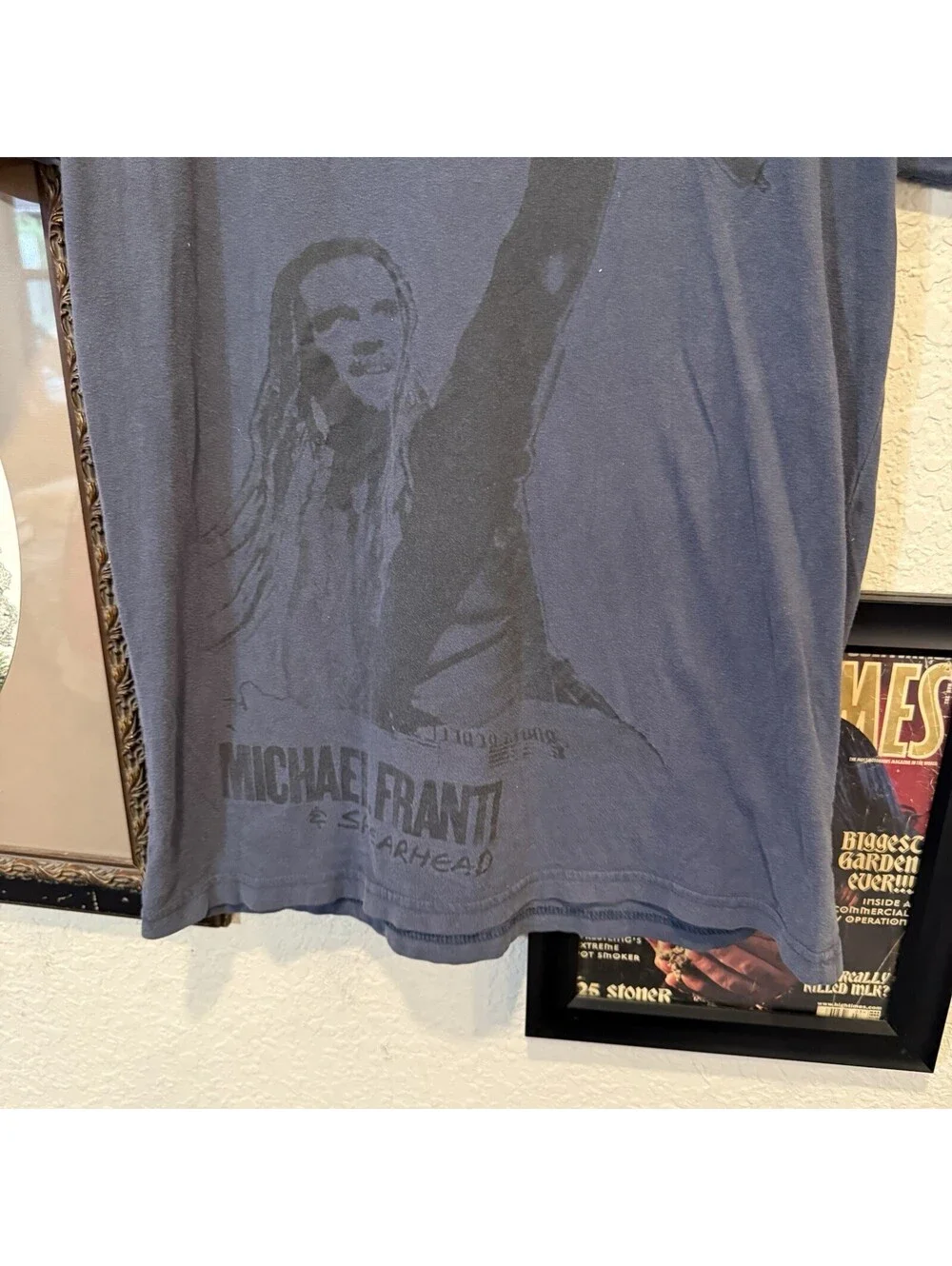 Michael Franti & Spearhead RARE Hey World! Tour Shirt Black 2009 Concert Medium